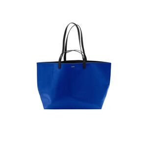 CAHU Smooth Leather Tote Bag Women BLUE Handbags